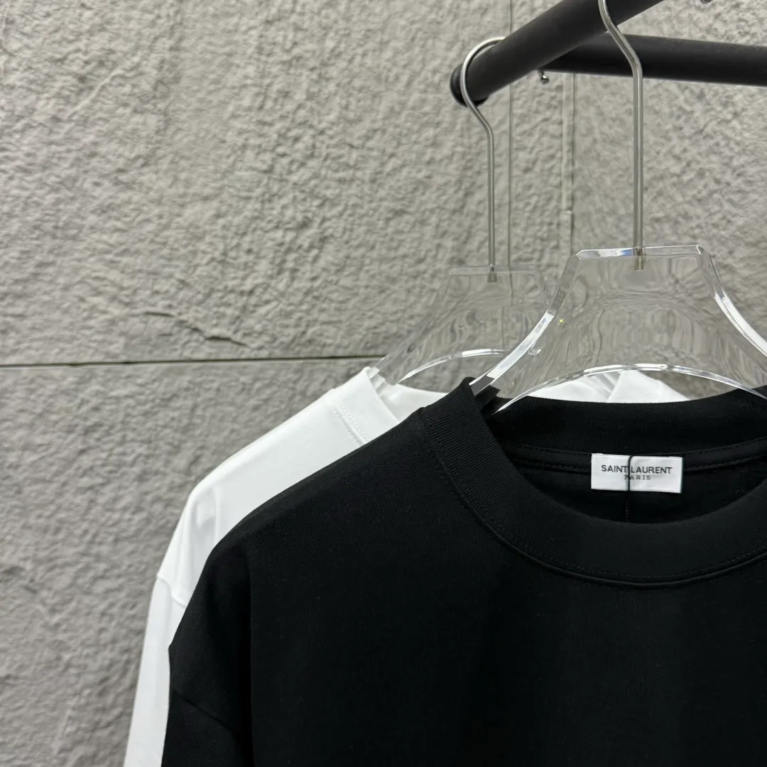 ysl* * 2025 New Arrival Classic ， ， T Same Style Size： S （90-130 ） M （120-150 ） L （140-165 ） XL （160-180 ） XXL （180-210 ） ：Black White